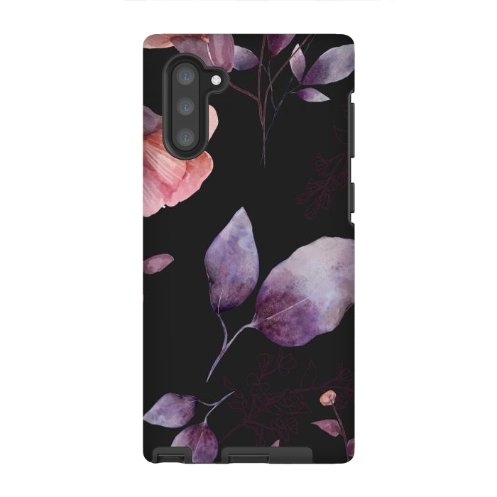 Galaxy Note 10 StrongFit rose gray flowers by haroulita