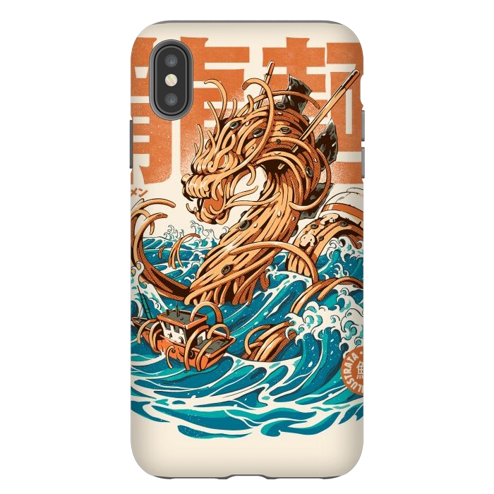 iPhone Xs Max StrongFit Great Ramen Dragon off Kanagawa by Ilustrata