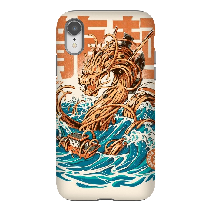 iPhone Xr StrongFit Great Ramen Dragon off Kanagawa by Ilustrata