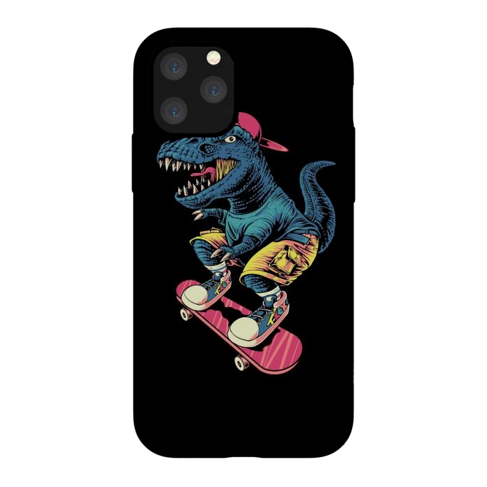 iPhone 11 Pro StrongFit Skaterosaur by Afif Quilimo