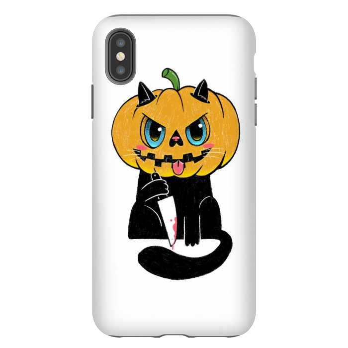 iPhone Xs Max StrongFit Purrkin by Afif Quilimo