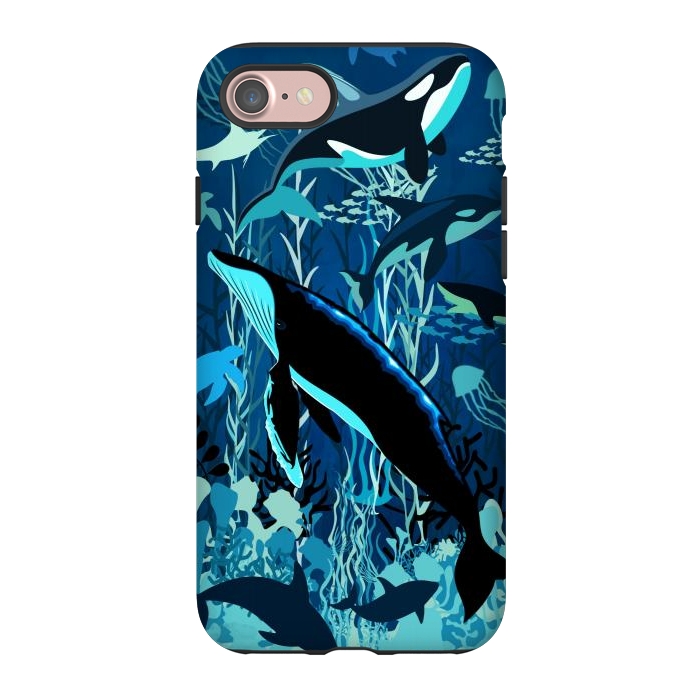 iPhone 7 StrongFit Sealife Blue Shades Dream Underwater Scenery by BluedarkArt