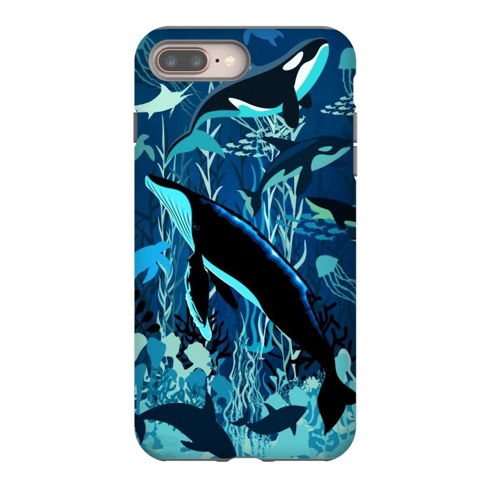 iPhone 7 plus StrongFit Sealife Blue Shades Dream Underwater Scenery by BluedarkArt