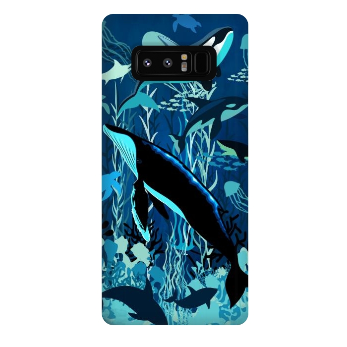 Galaxy Note 8 StrongFit Sealife Blue Shades Dream Underwater Scenery by BluedarkArt