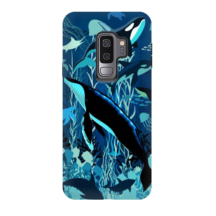 Galaxy S9 plus StrongFit Sealife Blue Shades Dream Underwater Scenery by BluedarkArt