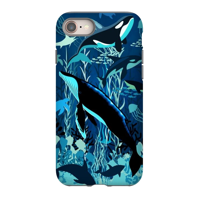 iPhone 8 StrongFit Sealife Blue Shades Dream Underwater Scenery by BluedarkArt