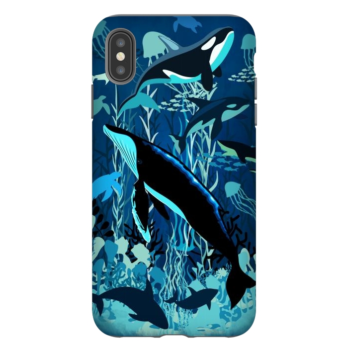 iPhone Xs Max StrongFit Sealife Blue Shades Dream Underwater Scenery by BluedarkArt