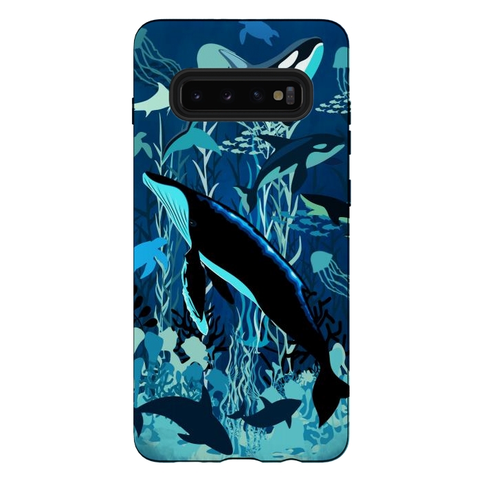 Galaxy S10 plus StrongFit Sealife Blue Shades Dream Underwater Scenery by BluedarkArt