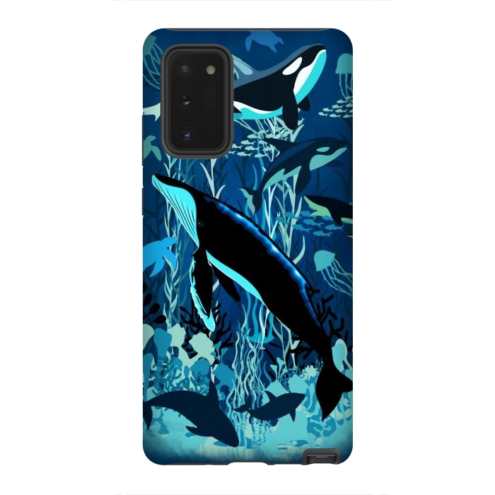 Galaxy Note 20 StrongFit Sealife Blue Shades Dream Underwater Scenery by BluedarkArt