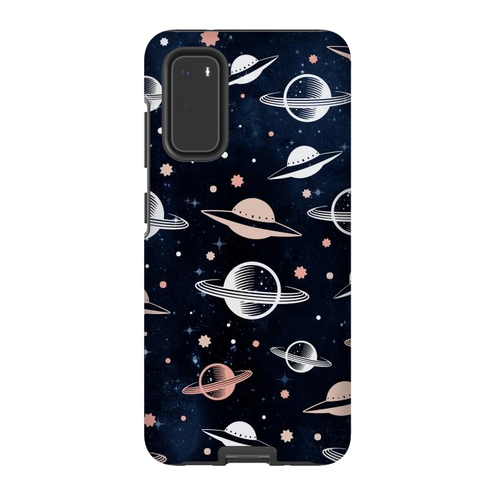 Galaxy S20 StrongFit Planets and stars - space pattern - celestial pattern on navy by Oana 