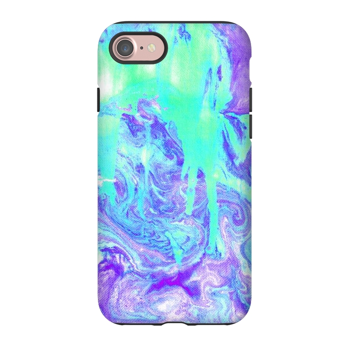 iPhone 7 StrongFit Melting Marble in Mint & Purple by Tangerine-Tane