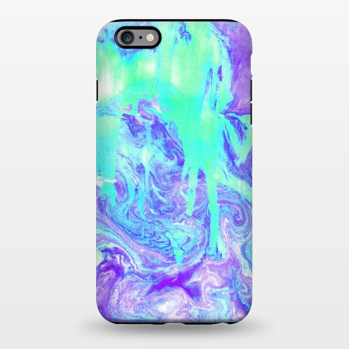 iPhone 6/6s plus StrongFit Melting Marble in Mint & Purple by Tangerine-Tane