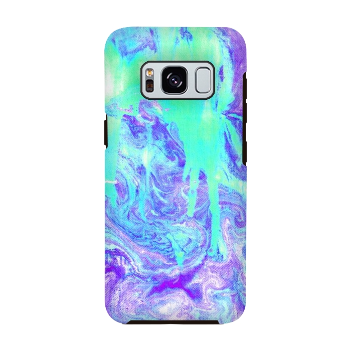 Galaxy S8 StrongFit Melting Marble in Mint & Purple by Tangerine-Tane