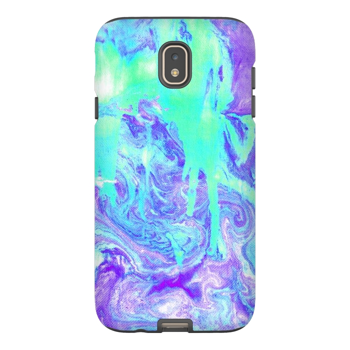 Galaxy J7 StrongFit Melting Marble in Mint & Purple by Tangerine-Tane