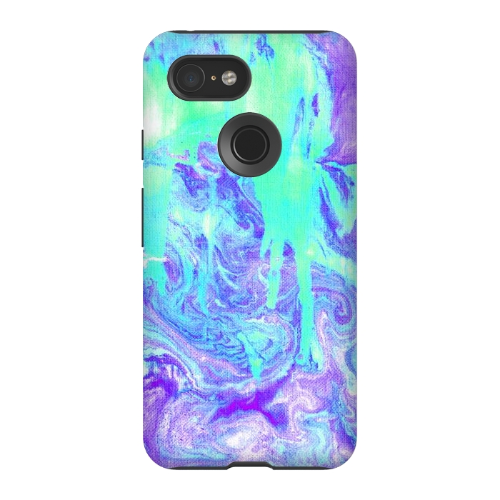 Pixel 3 StrongFit Melting Marble in Mint & Purple by Tangerine-Tane