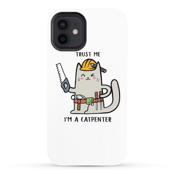 iPhone 12 StrongFit Trust me i'm Catpenter by Afif Quilimo