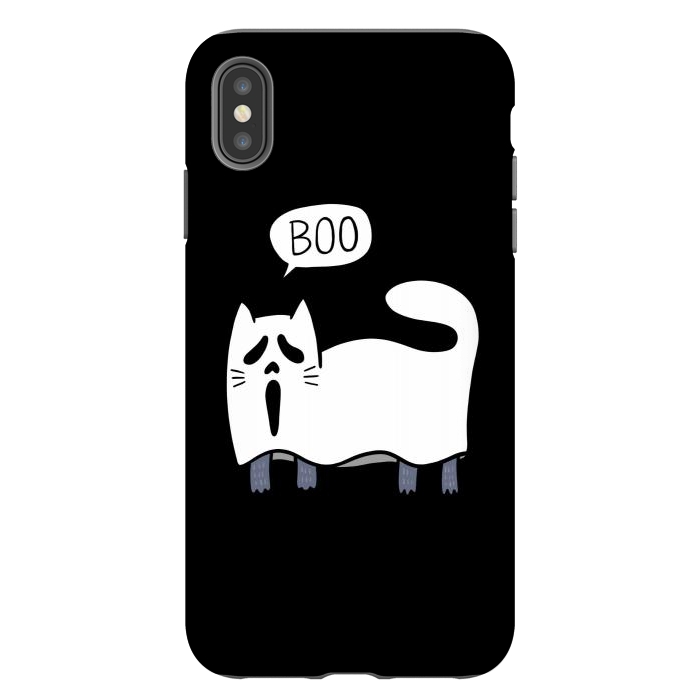 iPhone Xs Max StrongFit Ghost Cat by Afif Quilimo