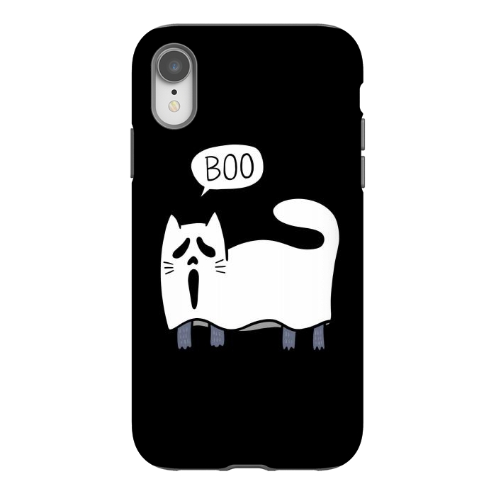iPhone Xr StrongFit Ghost Cat by Afif Quilimo
