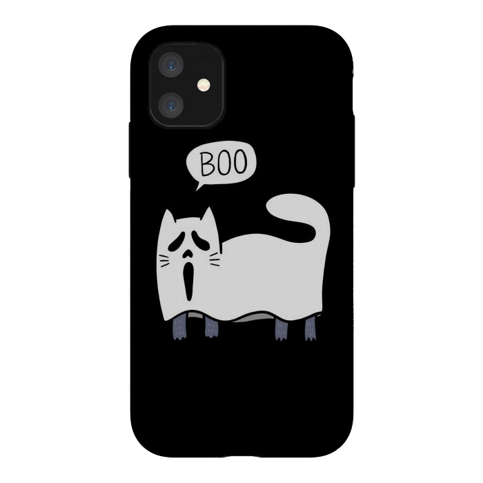 iPhone 11 StrongFit Ghost Cat by Afif Quilimo