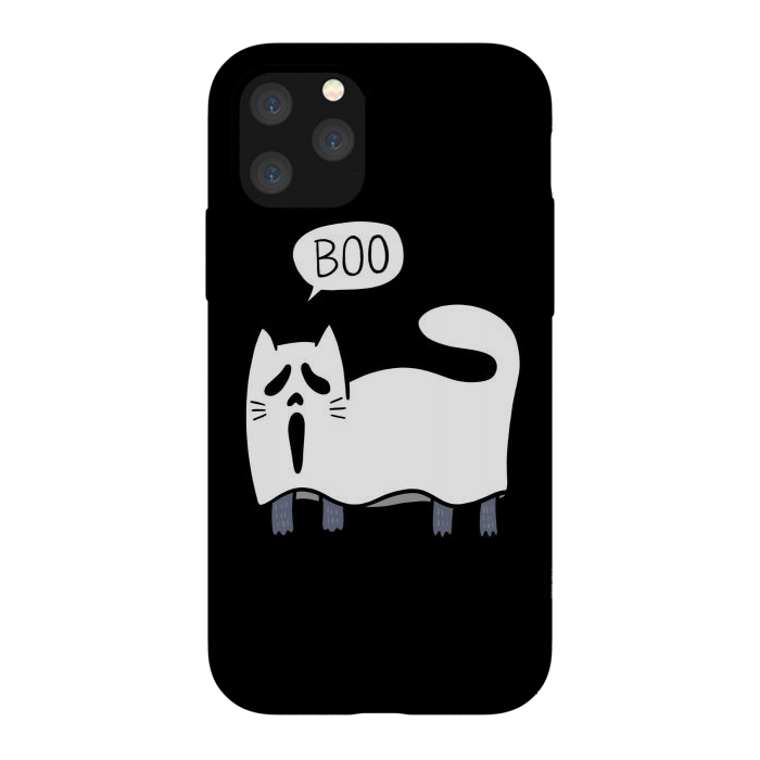 iPhone 11 Pro StrongFit Ghost Cat by Afif Quilimo