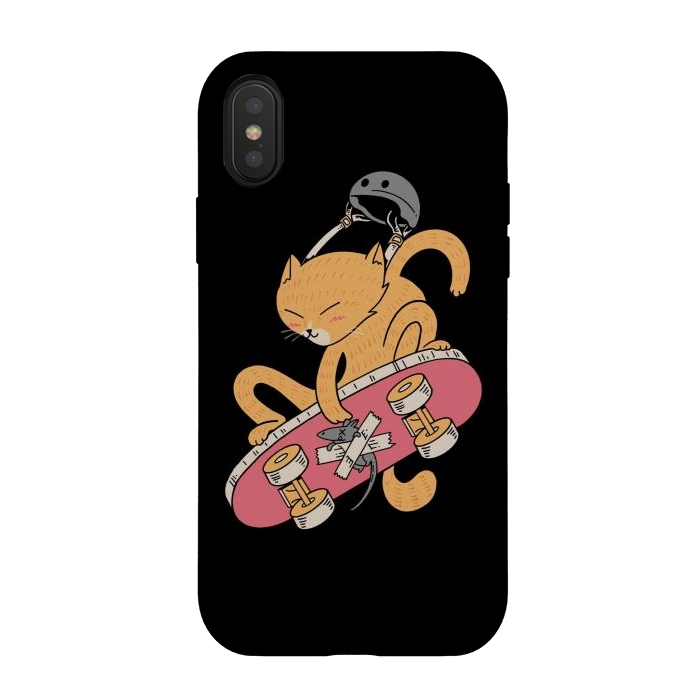 iPhone Xs / X StrongFit Scateboarder by Afif Quilimo