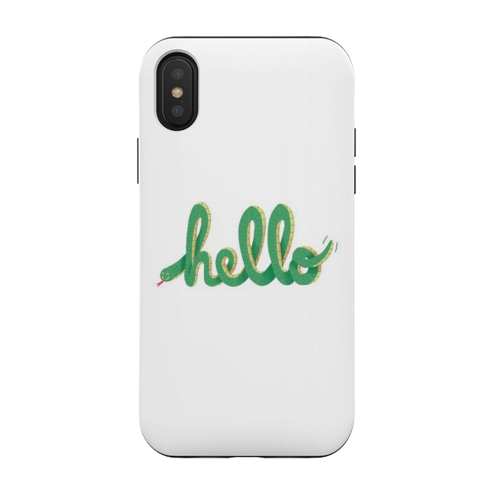 iPhone Xs / X StrongFit Hello by Afif Quilimo
