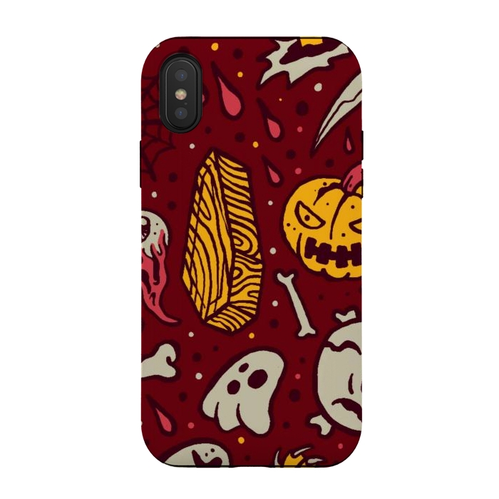 iPhone Xs / X StrongFit Horror Pattern 1 by Afif Quilimo