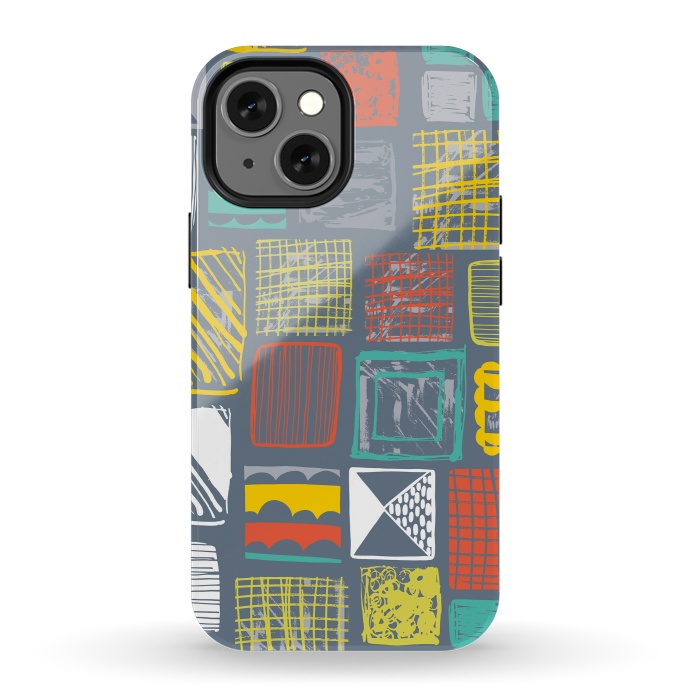 iPhone 13 mini StrongFit Square Metropolis Leaves by Rachael Taylor