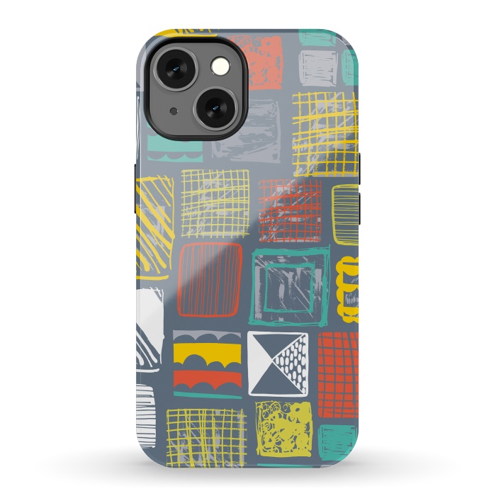 iPhone 13 StrongFit Square Metropolis Leaves by Rachael Taylor