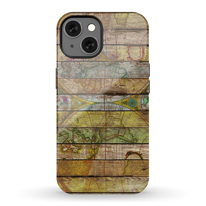 iPhone 13 StrongFit AROUND THE WORLD IN THIRTEEN MAPS by Diego Tirigall