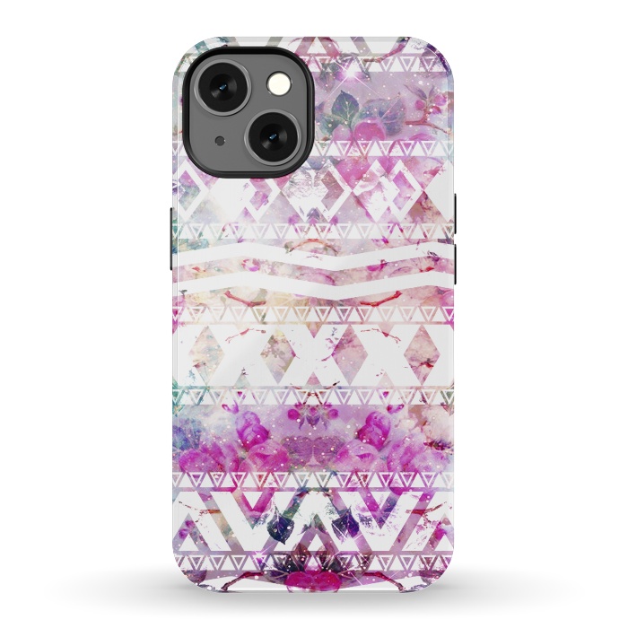 iPhone 13 StrongFit Nebula Flowers Floral by Girly Trend
