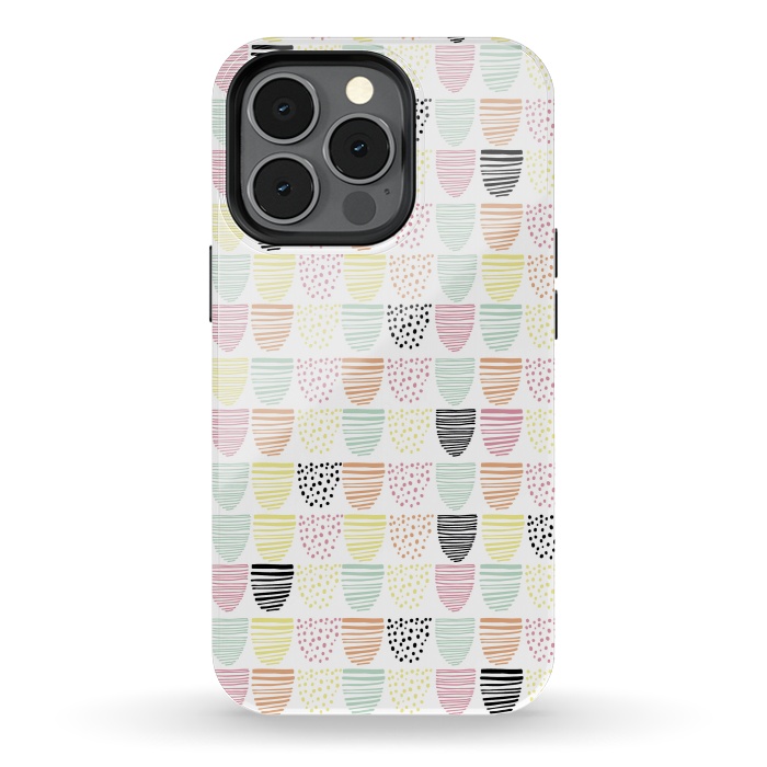 iPhone 13 pro StrongFit Scandi Doodle by Alice Perry Designs