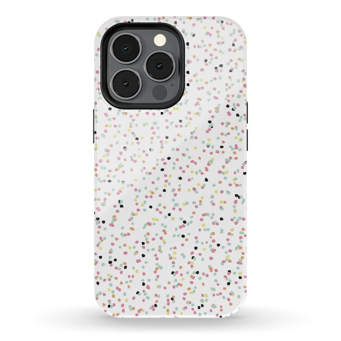 iPhone 13 pro StrongFit Speckled Rain by Alice Perry Designs