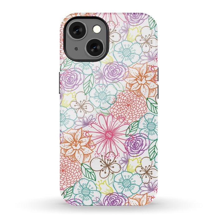 iPhone 13 StrongFit Bright Floral by TracyLucy Designs