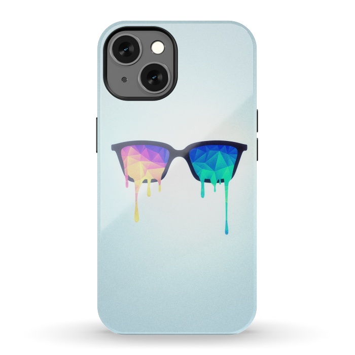 iPhone 13 StrongFit Psychedelic Nerd Glasses with Melting lsdtrippy by Philipp Rietz