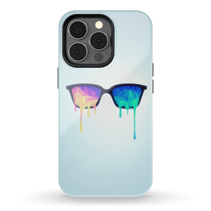 iPhone 13 pro StrongFit Psychedelic Nerd Glasses with Melting lsdtrippy by Philipp Rietz