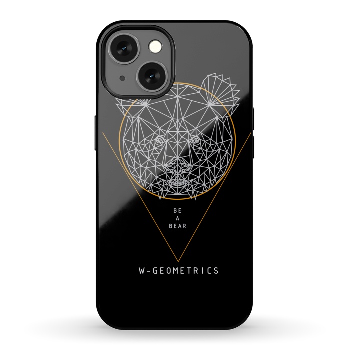 iPhone 13 StrongFit Bear Black by W-Geometrics