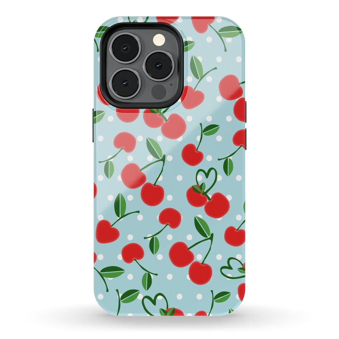 iPhone 13 pro StrongFit Cherries by Leska Hamaty