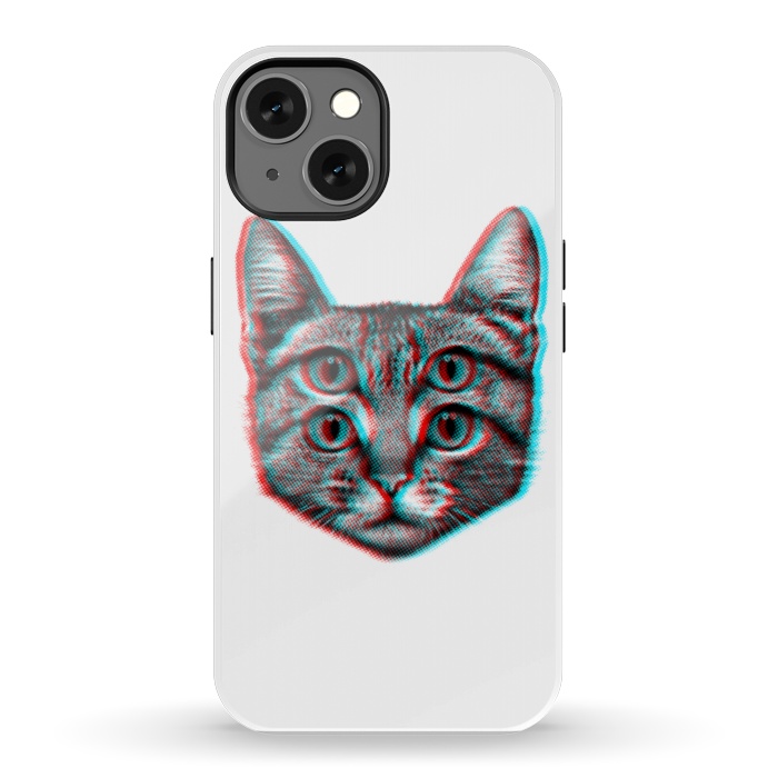 iPhone 13 StrongFit 3D Cat by Mitxel Gonzalez