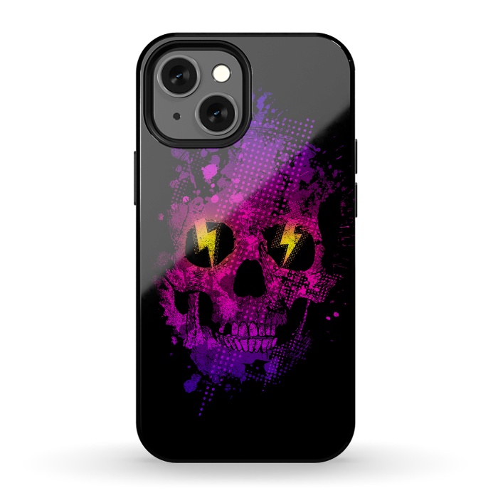 iPhone 13 mini StrongFit Acid Skull by Mitxel Gonzalez
