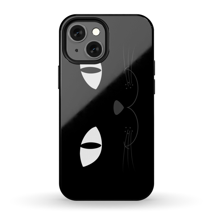 iPhone 13 mini StrongFit Black Cat by Mitxel Gonzalez