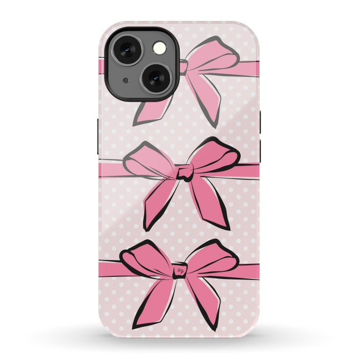 iPhone 13 StrongFit Pink Bows by Martina