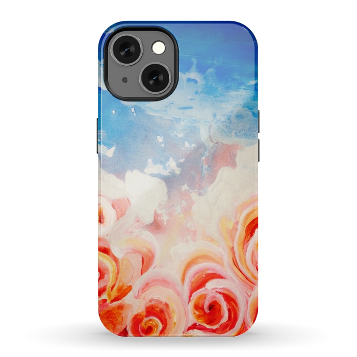 iPhone 13 StrongFit Peachy Roses by ANoelleJay