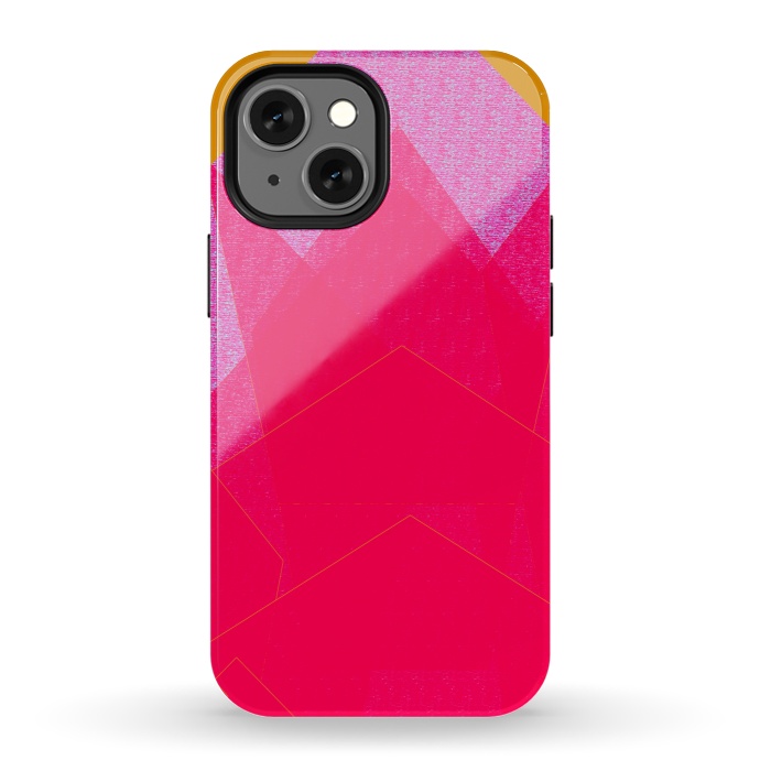 iPhone 13 mini StrongFit Sunset Mountain fuschia by ANoelleJay