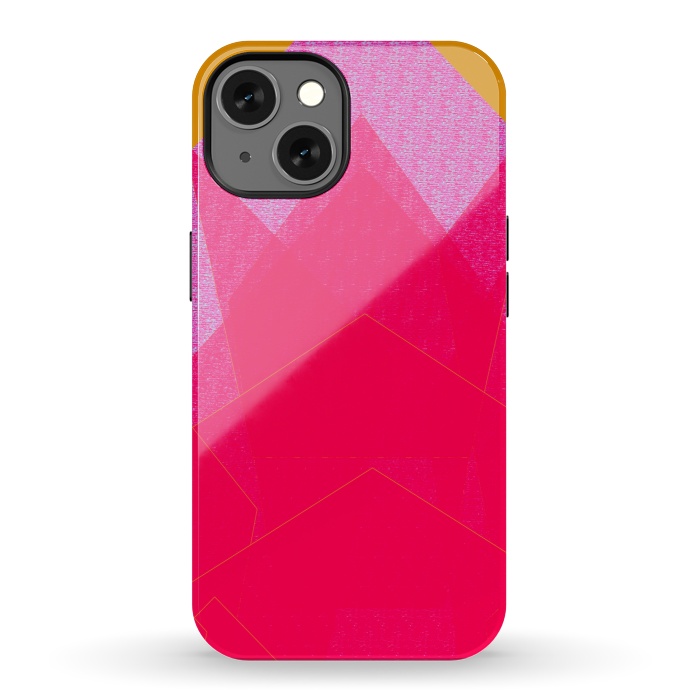 iPhone 13 StrongFit Sunset Mountain fuschia by ANoelleJay