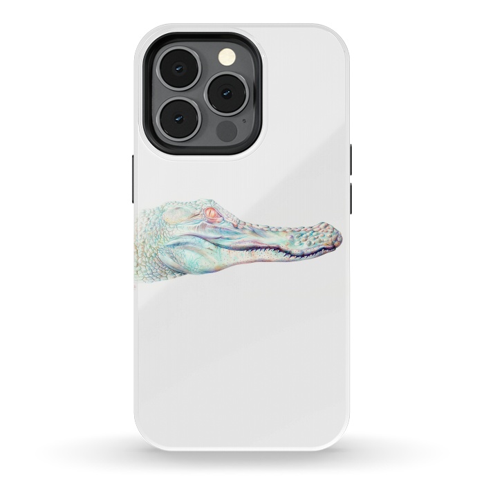 iPhone 13 pro StrongFit Albino Aligator by Brandon Keehner