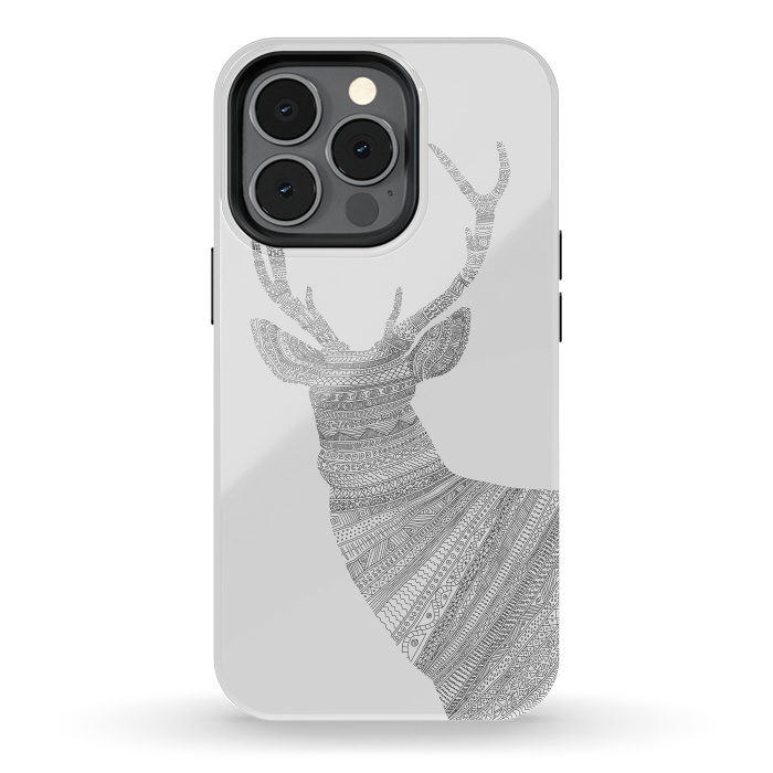 iPhone 13 pro StrongFit Stag Grey Poster grey by Florent Bodart