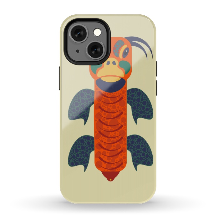 iPhone 13 mini StrongFit Tortoise-orange by Parag K