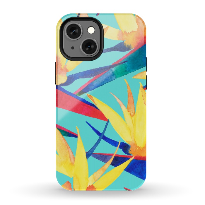 iPhone 13 mini StrongFit Summer Tropics by Amaya Brydon