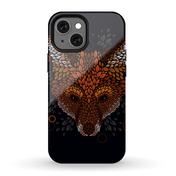 iPhone 13 mini StrongFit Fox Face by Q-Artwork